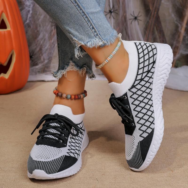 

Spring New Women s Sports Shoes Fashionable Breathable Lightweight Non-slip Wear-resistant Casual Sports Shoes Flat Shoes 36