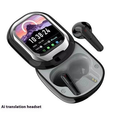 2025 Wireless Bluetooth 5.4 Ai Translation Earphones Smart Touch Screen Noise Cancellation Headphones Customized Long Standby Earbuds for Android iOS 