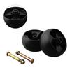 AD23-2Pcs DECK WHEELS 5Inch Deck Wheels And Axle Bolts For Hustler/Toro Ride On Mowers Garden Machine