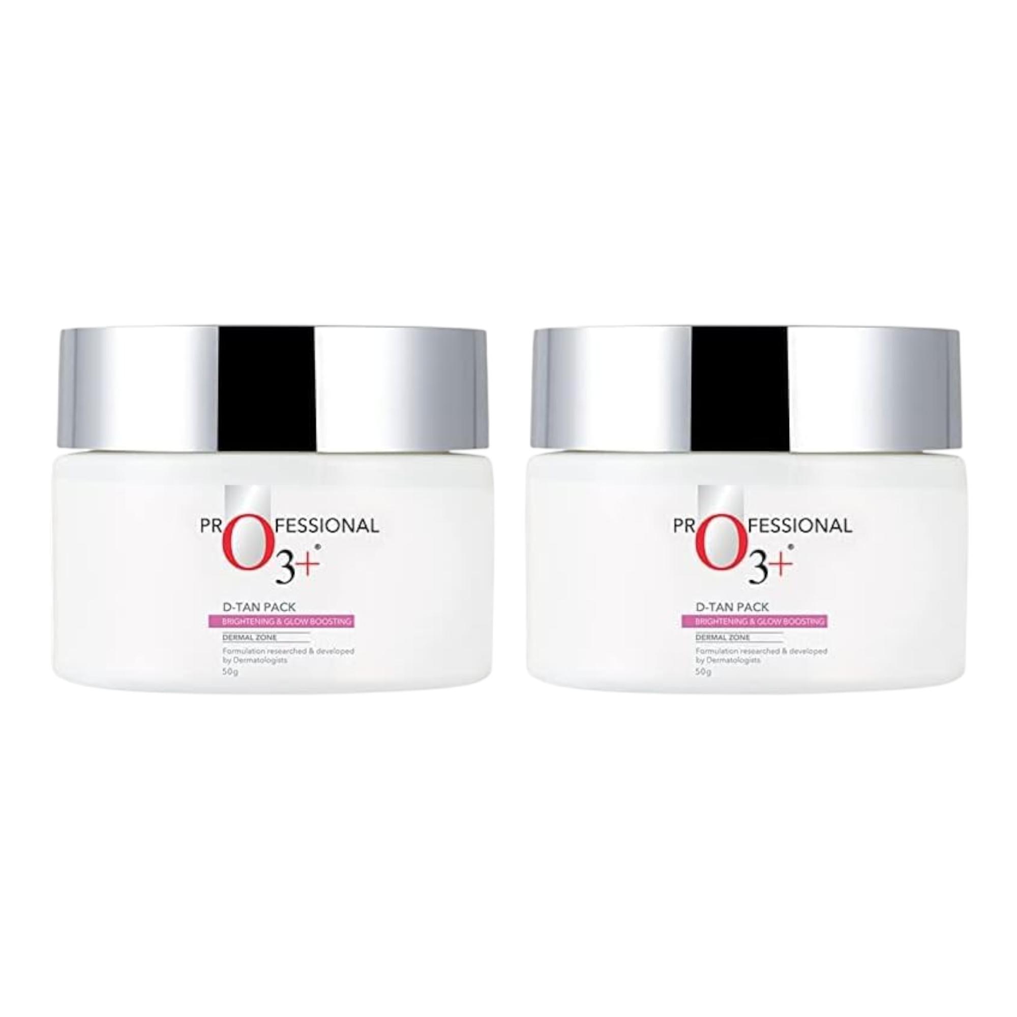 

O3+ D-TAN Pack 50G Pack of 2 for Instant Tan Removal, Sun Damage Protection, Mint & Eucalyptus Oil, All Skin Types