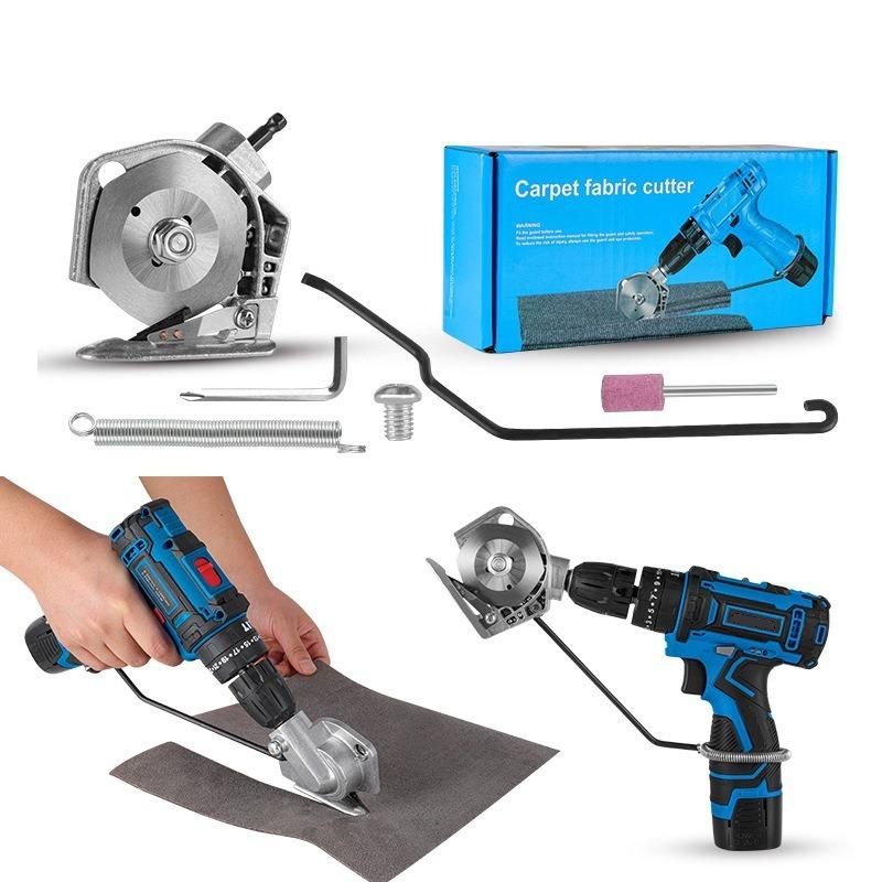 Power Drill-to-Fabric Scissors Conversion Head Handheld Fabric/Paper Box Cutter Head