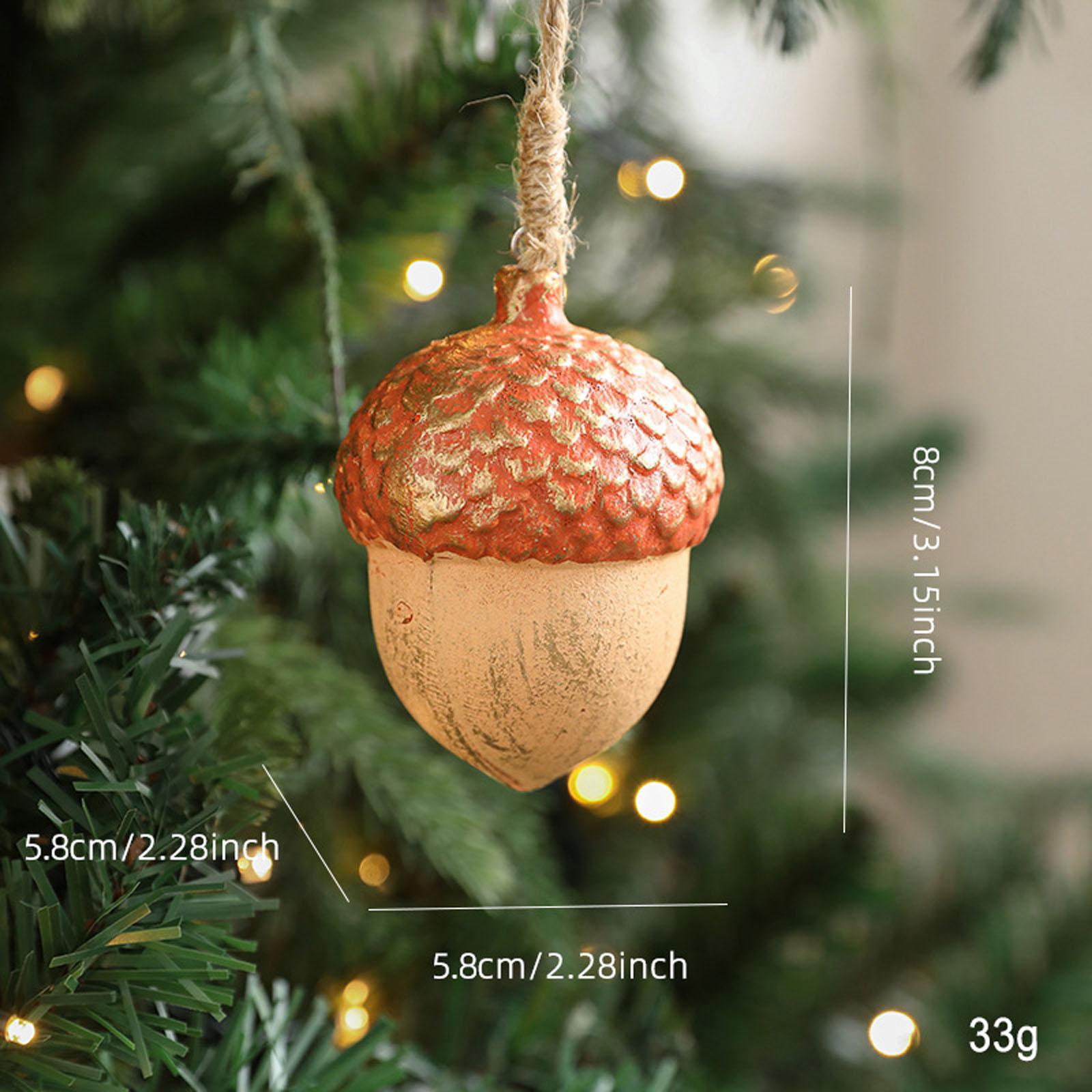 

Christmas Wooden Hazelnut Pendant Christmas Tree Ornaments Decoration Wooden Color Accessories Arrangement One Size оранжевый