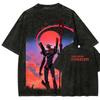 Amante dell'Anime Neon Genesis Evangelion T-shirt Lavata Abbigliamento per tutto l'anno alta qualità personalità Vestiti Taglie Forti Unisex Nuovo Modello Maglietta per Coppie