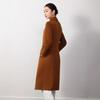 Women's Double-Faced Wool Slim Fit Extra Long Over-the-Knee Coat for Autumn/Winter