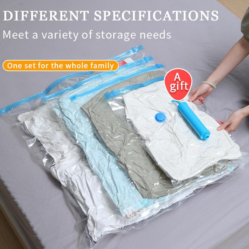 Vacuum Storage Bags Thick Clothes Organizer Quilt Blanket Duvet Down Jacket Compression Bag Household Space Saver