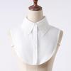 Women's White Fashionable Embroidered Collar, Chiffon Fake Collar, Small Grass, with Sweater, Base Shirt, Versatile, Detachable