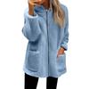 Women's Zip Up Hoodies Oversized Fleece Long Pullover Hooded Sweatshirts Casual Long Sleeve Fall Hoodie Jacket