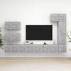 VidaXL TV Unit Set 8 Pcs Concrete Grey Chipboard