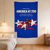 Amerika bei 250 Patriotischer Wandteppich Freiheitsstatue Sterne Wandbehang für Wohnzimmer Schlafsaal Patriotische Heimdekoration