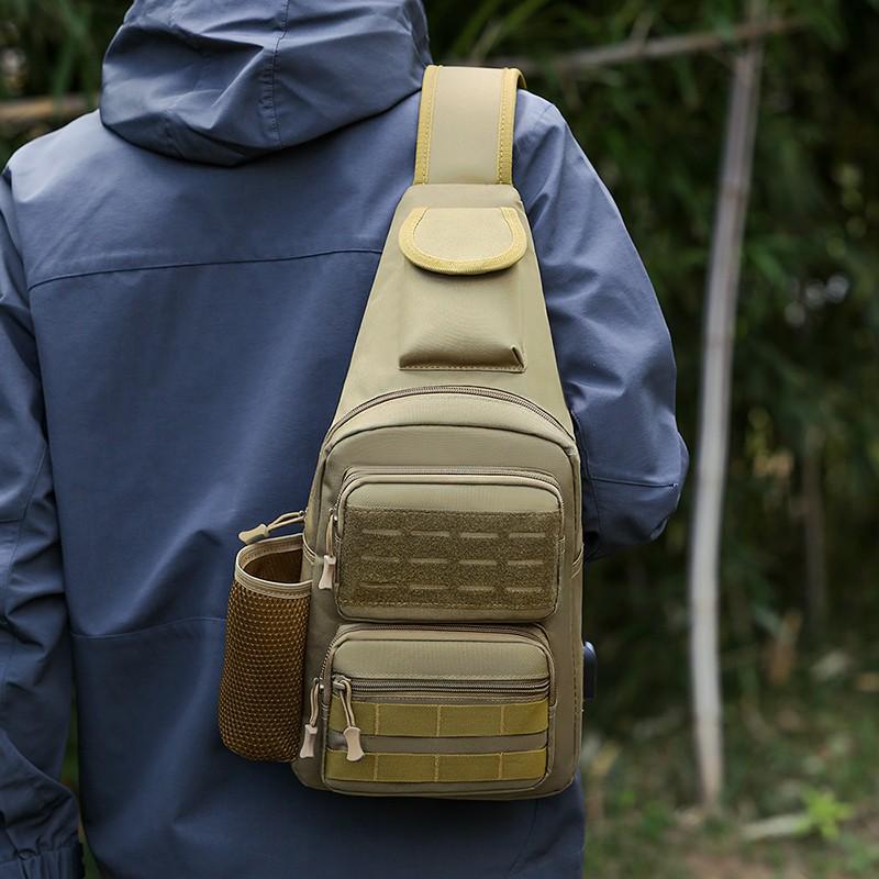 Yuebao Camouflage Tactical Outdoor Shoulder Bag - Durable, Sun-Resistant, Multi-Function Chest Crossbody Bag