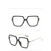Fashion Oversized Square Eyewear Retro Womens Light Bloking Metal Frame Glasses Trend Optical Computer Eyeglasses