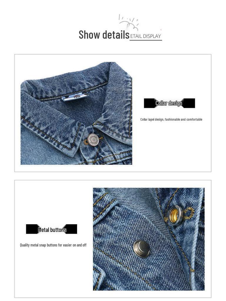 Children's Spring/Autumn Denim Jacket – Stylish Casual Wear for Boys and Girls