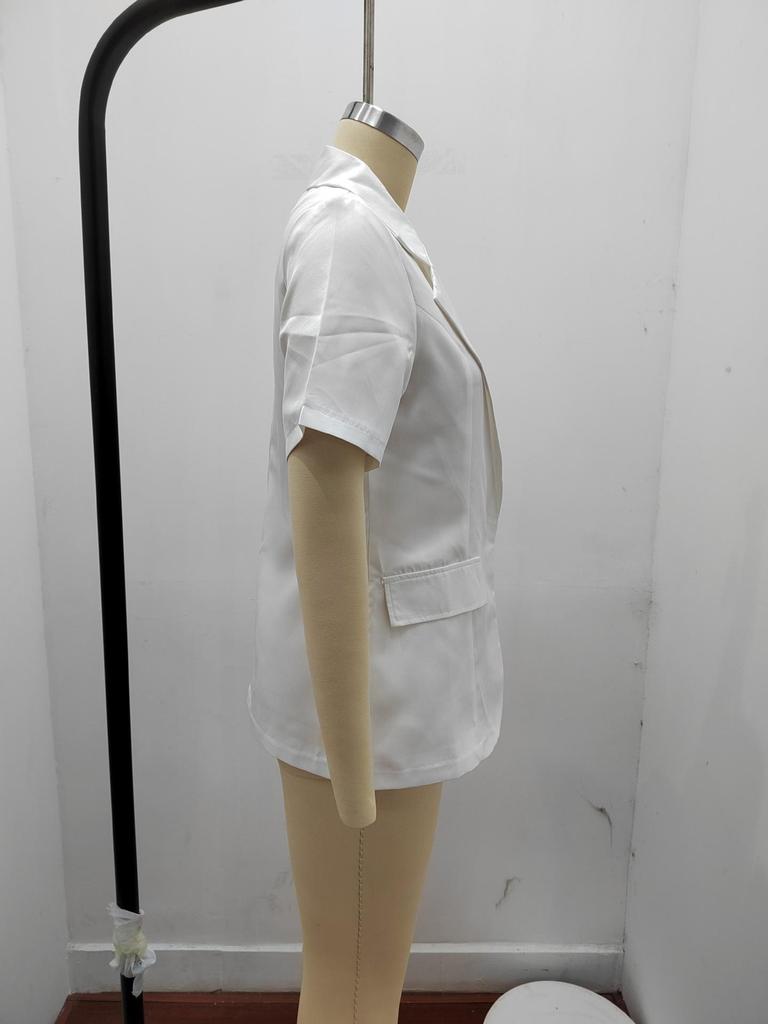 Damen Sommermode 2025: Lockere europäische/amerikanische kurzärmelige Anzugjacke