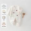 Unisex Pure Cotton Baby Jumpsuit: Newborn Butterfly, Spring & Autumn, Boneless One-Piece with Extra Cotton for Outdoors