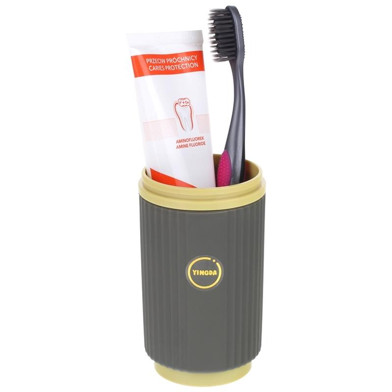 Handy Travel Case for Toothbrush and Toothpaste - Olive