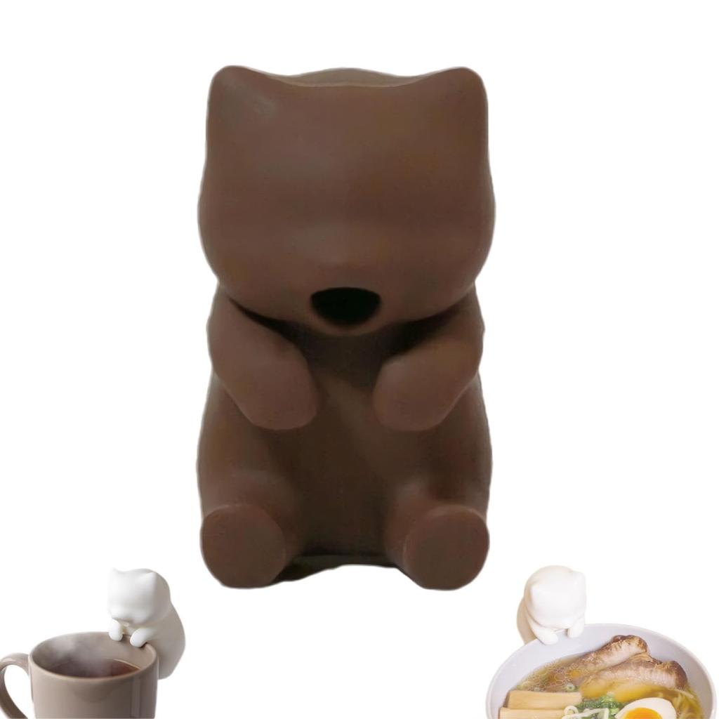 Robot Pro Chladí Vaše Horké Nápoje & Jídlo, Přenosný Kreslený Roztomilý Kočičí Ventilátor na Jídlo, 3 Minuty Horká Voda Čaj Jídlo (2 Vzory foukání) Chladič F