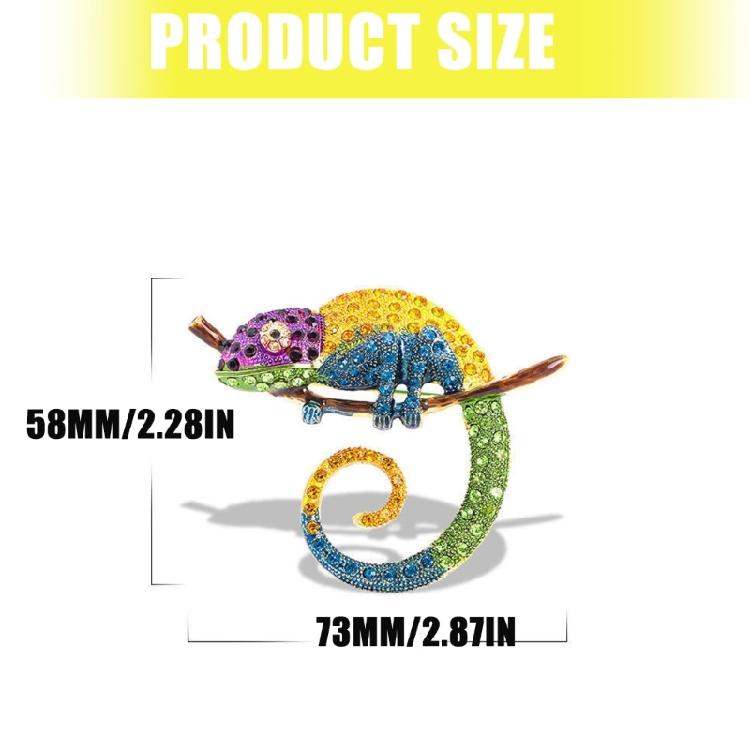 Vibrant Lizard Brooch 4 Color Optional Alloy Accessory Versatile Outfit Accent Badge Pin For Casual or Formal
