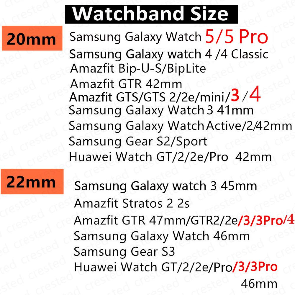 20mm 22mm strap For Samsung Galaxy watch 7/FE/6/4 classic/5 Pro/Active 2/3 Silicone bracelet Huawei watch GT 2/2e/3 Pro 4 5 band