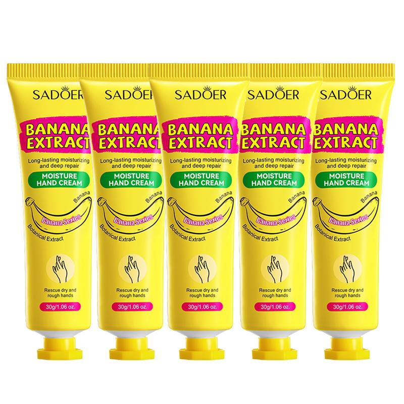 3/5pcs Banana Hand Cream Anti-Drying Crack Moisturizing Brightening Repairing Hand Creams For Hands Skin Care