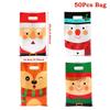 50pcs Christmas Gift Bags Christmas Party Decoration 2025 Xmas Santa Claus Cute Hand Bags New Year Gift 2026