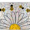 Floral Window Cling Bees And Flower Static Sticker Removable Rainbow