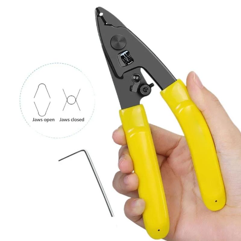 Professional Fiber Optical Stripping Tool With Safety Lock Metal Design Ergonomic Grip Design For Networking Cables Wire