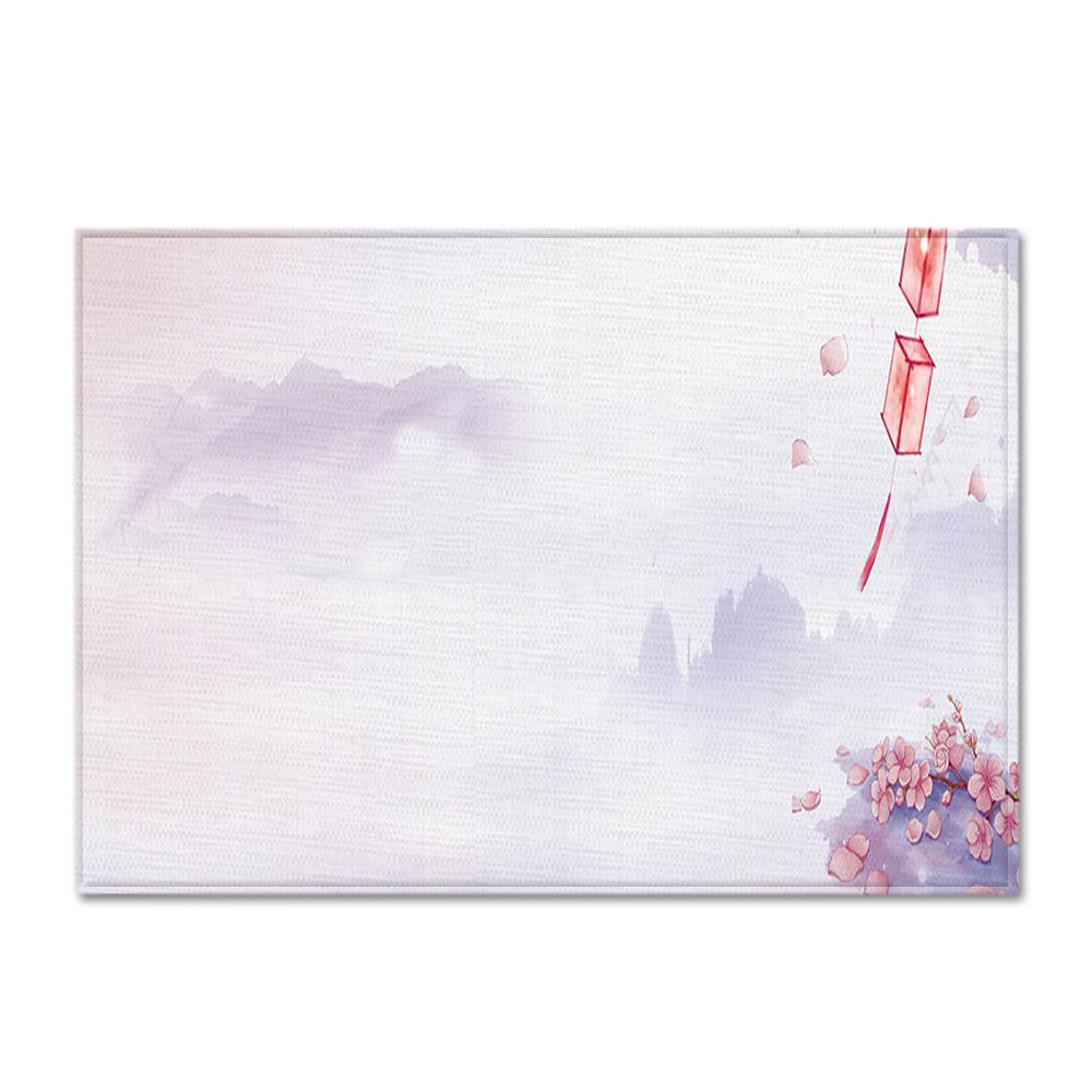 Textured Large Carpet Feather Wind Bedroom Floor Mat