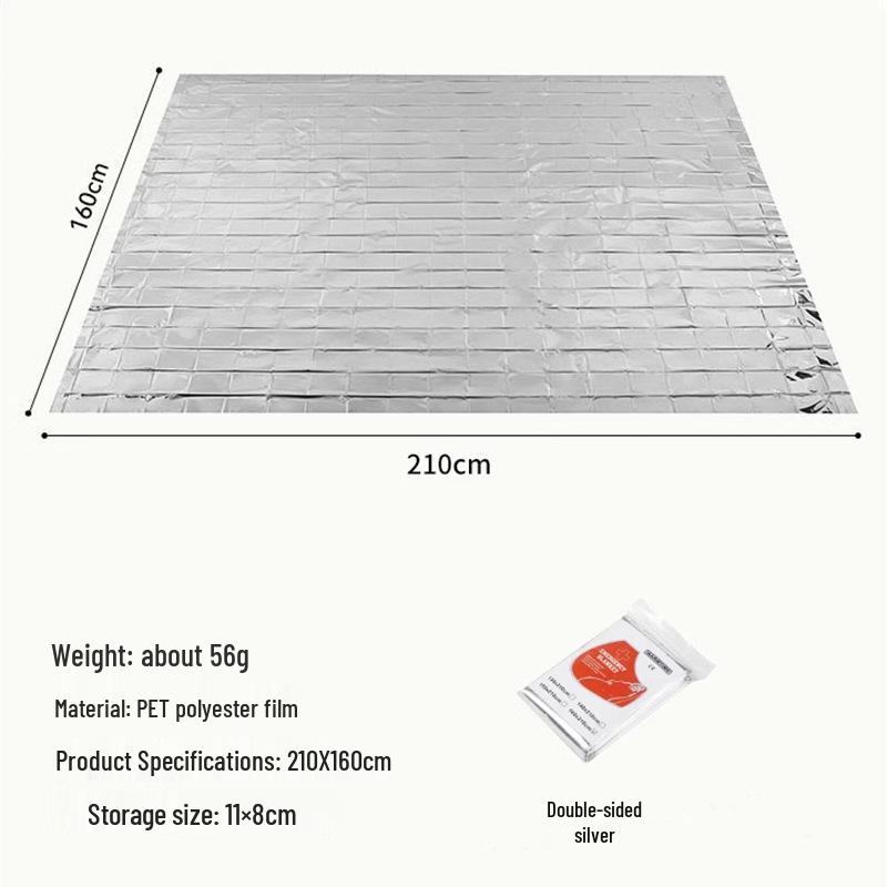 Outdoor Emergency Thermal Blanket for Hypothermia Prevention and Survival