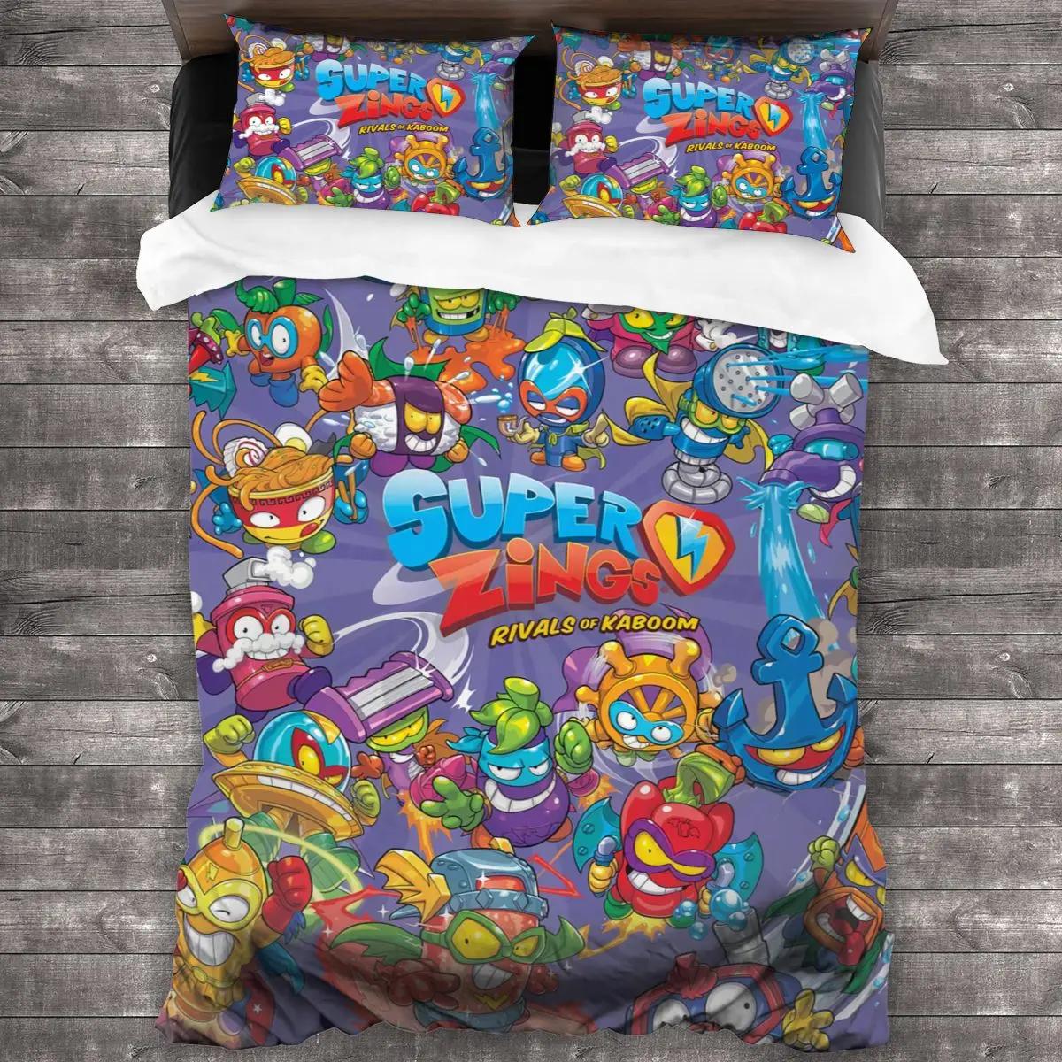 

Super Zings Bedding Set Single Twin Full Queen King Size Bed Set Aldult Kid Bedroom Duvetcover Sets 3D Print Anime Game 011 EU single(135x200cm)