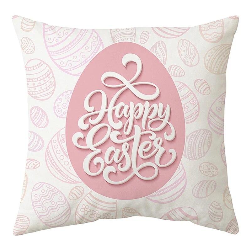 Happy Easter Decoration For Home  Rabbit Eggs Pillowcase Bunny   Supplies Party Favor Gifts 45*45cm