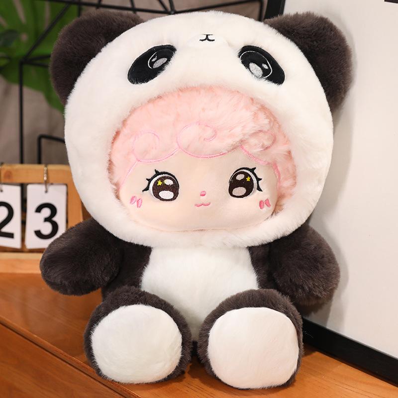 

Новая кукла-трансформер Креативная кукла-панда Мягкая плюшевая игрушка Кукла из хлопка Подарок на день рождения 23Cm