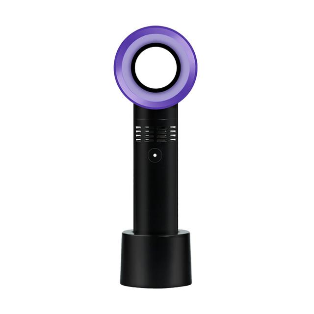 USB Rechargeable Bladeless No Leaf Fan Handheld Mini Cooler Fan Electronic Gadgets Smart Gadgets USB Gadget Fan Desktop for Home чёрный