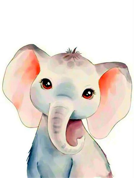 Full Square Round 5D Diamond Painting New Arrivals Elephant Rabbit Home Decor Mosaic Animals Cartoon Wall Art