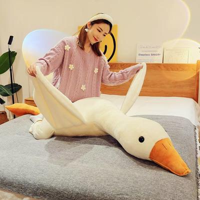 Rabbit Hair Big White Goose Pillow Plush Toy Large Doll Duck Rag Doll Birthday Gift Girl