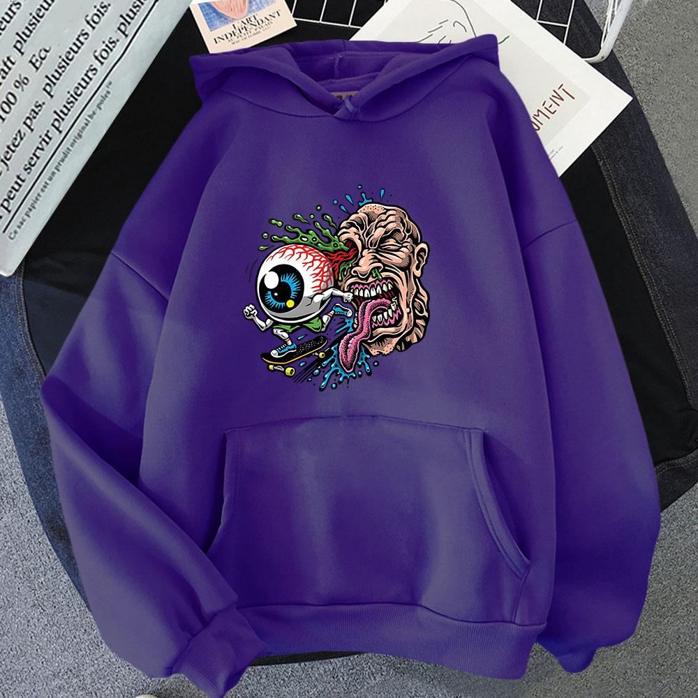 The Eye of Skateboarding Hoodies Male/Female Sweatshirts with Hooded Long Sleeve Casual Kpop Streetwear Mens Coat