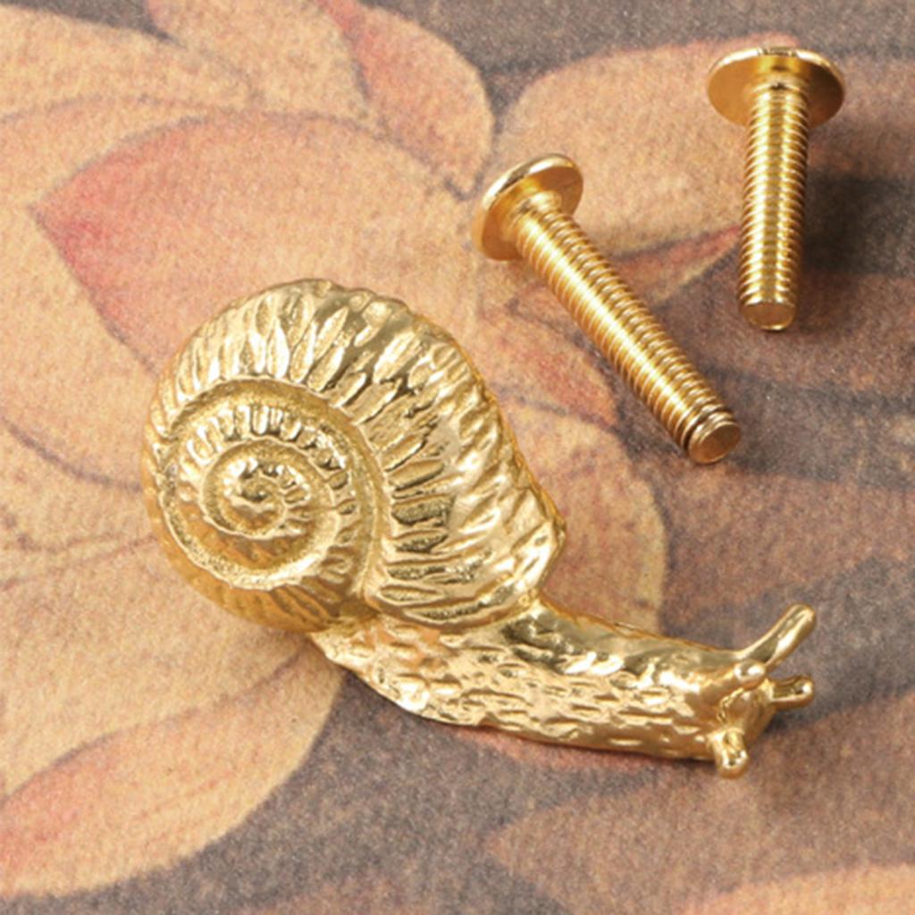 Brass Door Handle Snail Design Cabinet Door Knob for Living Room Bedroom Bathroom New Chinese Style Cabinet Pulls
