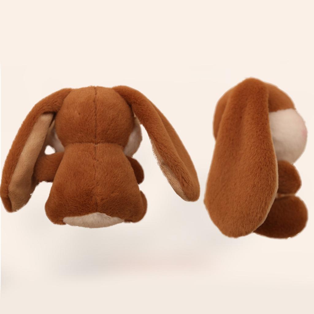 Fashionable Rabbit Shaped Keyring Long Eared Plush Bunnys Bag Pendant Keychain Handbag Accessory for Animal Lovers