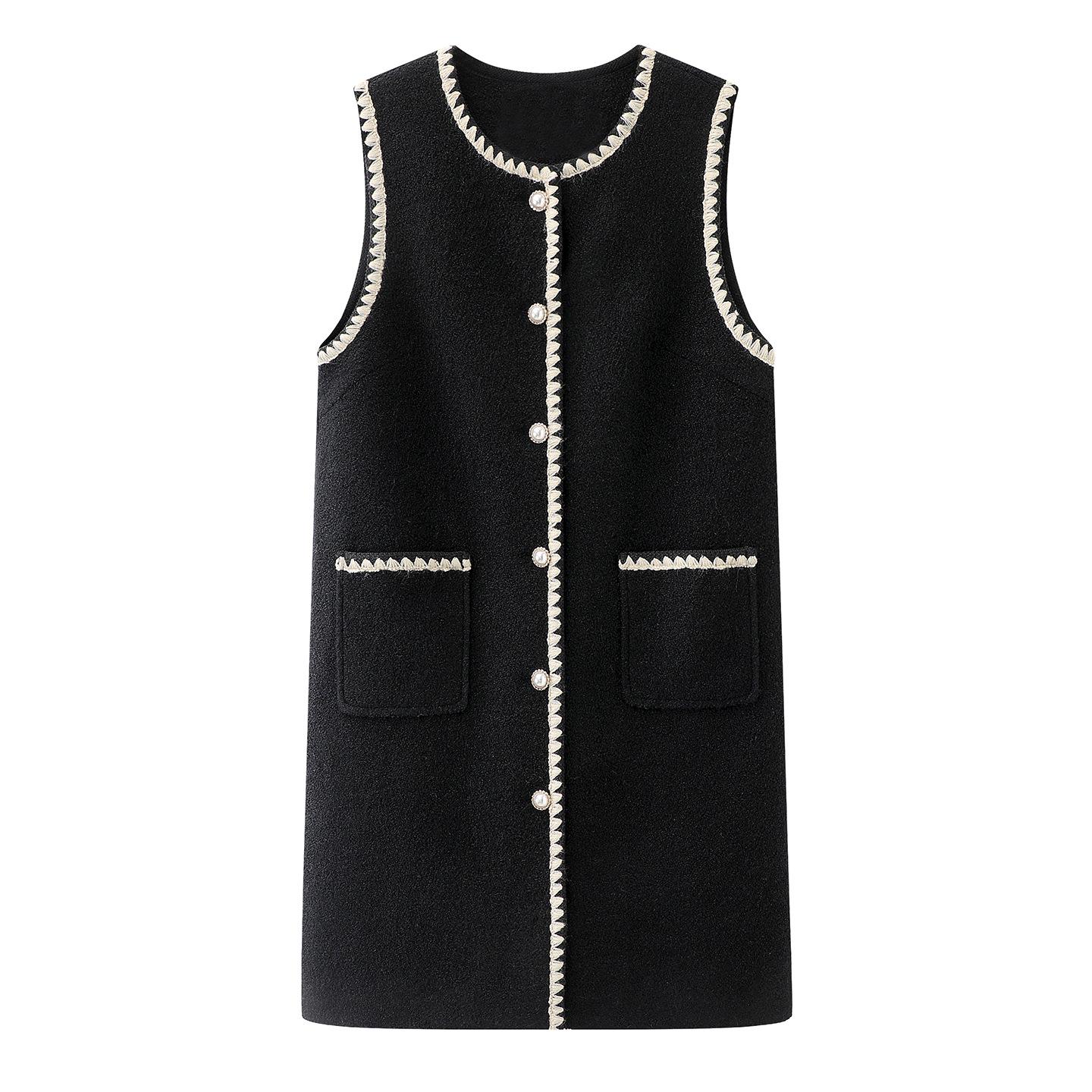 2026 Spring Black Lace Sleeveless Dress - French High-End Style S чёрный