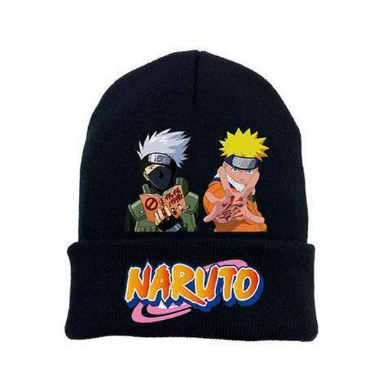 Pletená čepice Anime Naruto & Sasuke - Teplá zimní móda pro muže a studenty