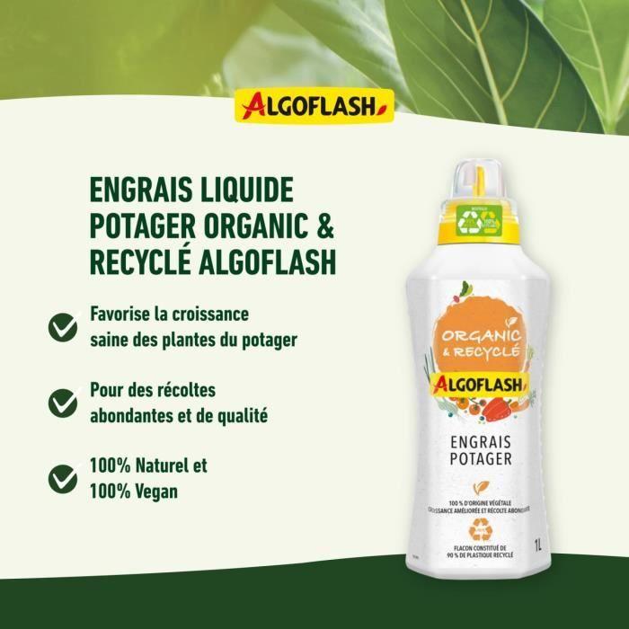 ALGOFLASH NATURASOL NATURASOL Engrais Liquide Potager - Organic Et Recyclé - 1L