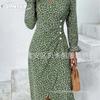 JPNTKYWomen's Fashion Autumn Winter Long Sleeve V-Neck Casual Dresses