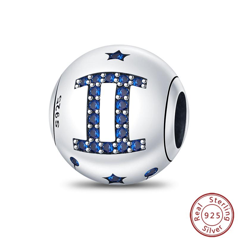 Lucky Copper Craft Birthday Zodiac Series Colorful Shining Zircon Lucky Beads Charms 3Mm Diy Exquisite Jewelry Making