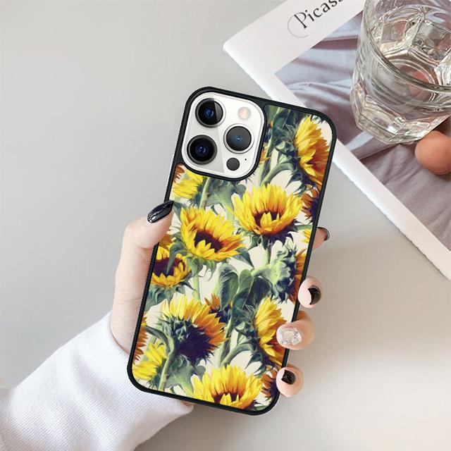 Coque de téléphone florale tournesol pour iPhone 17 Air 15 16 11 12 13 14 Pro Max Housse pour iPhone 17 Air Max Plus coque Fundas
