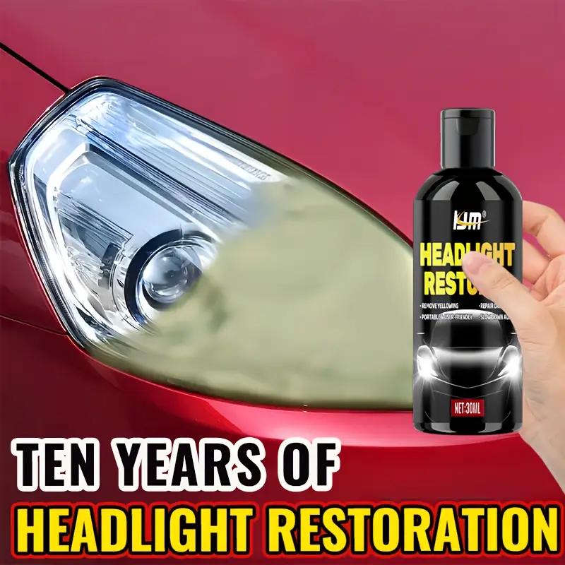 Professional car headlight restoration paste, easy-to-use headlight maintenance kit, scratch repair, restores oxidized,yellowing