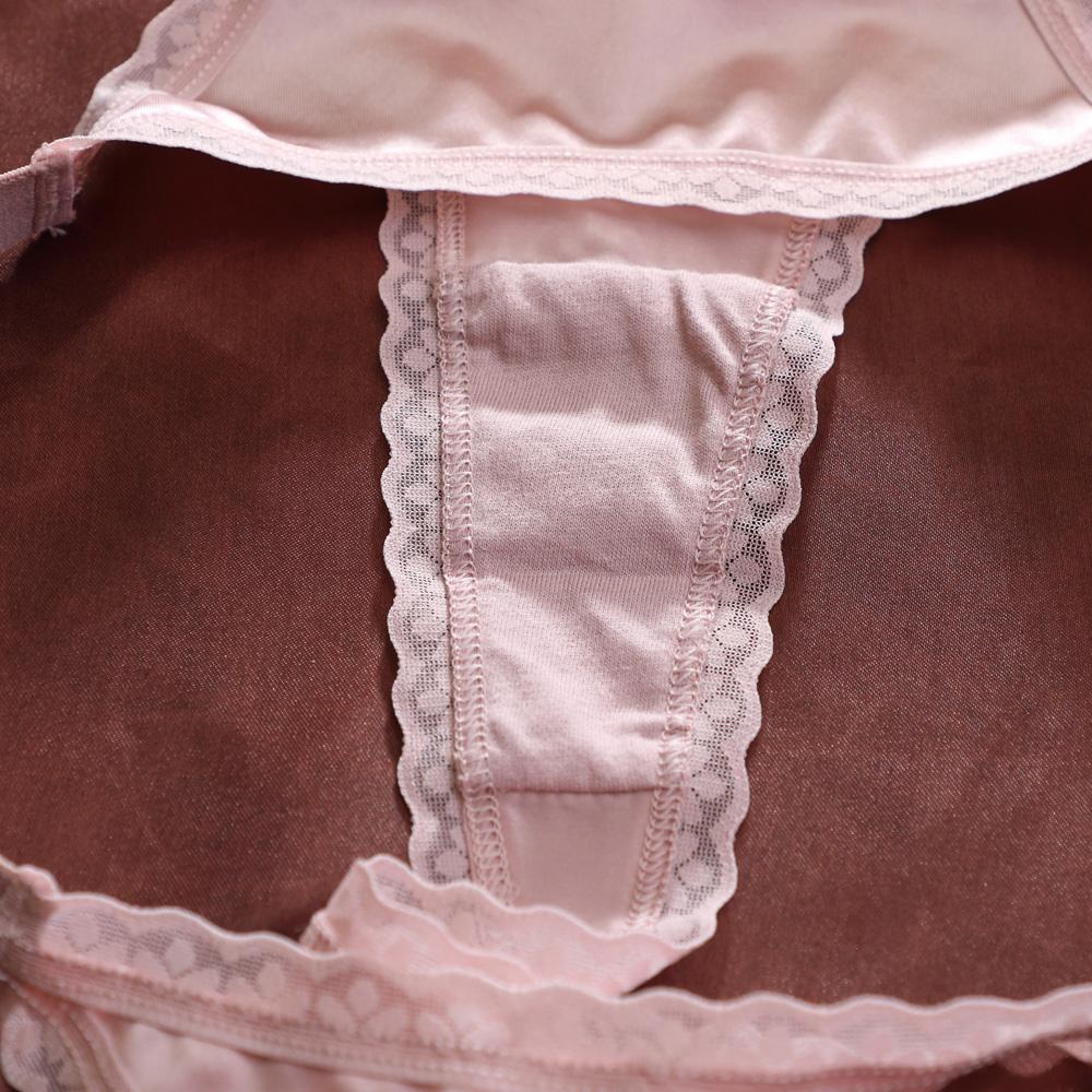 Sexy Women's Thongs Lace Trim T Back Panty Seamless For Women Ice Silk Shiny Belt G String Plus Size S-XL And Breathable Low Waist