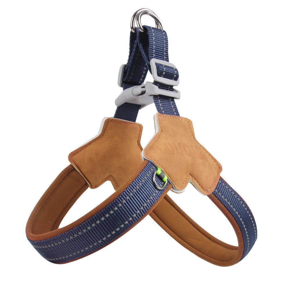 Puppy Chest Harness Saddle Pet Chest Harness Breathable Reflective Dog Leash Set Small & Medium Dog Traveling Products