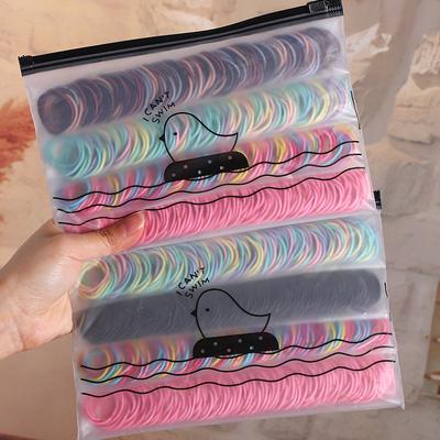 100 Stück/Set Mädchen Elastische Haargummis Mädchen Haaraccessoires 2,5 cm Buntes Gummiband Kinder Pferdeschwanzhalter Kinder Haargummis
