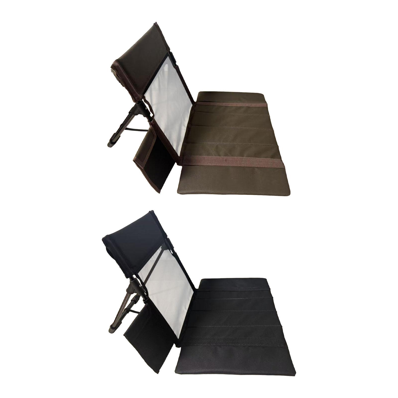 Beach Chair with Back Support Camping Backrest Comfortable Lightweight Beach Floor Chair for Trips Swimming Pool Traveling nero