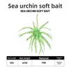 5pcs Set 5cm 1.9g Sea Urchin Lure TPE Material Floating Design Fishing Bait Soft Worm Shape Biomimetic Soft Worm