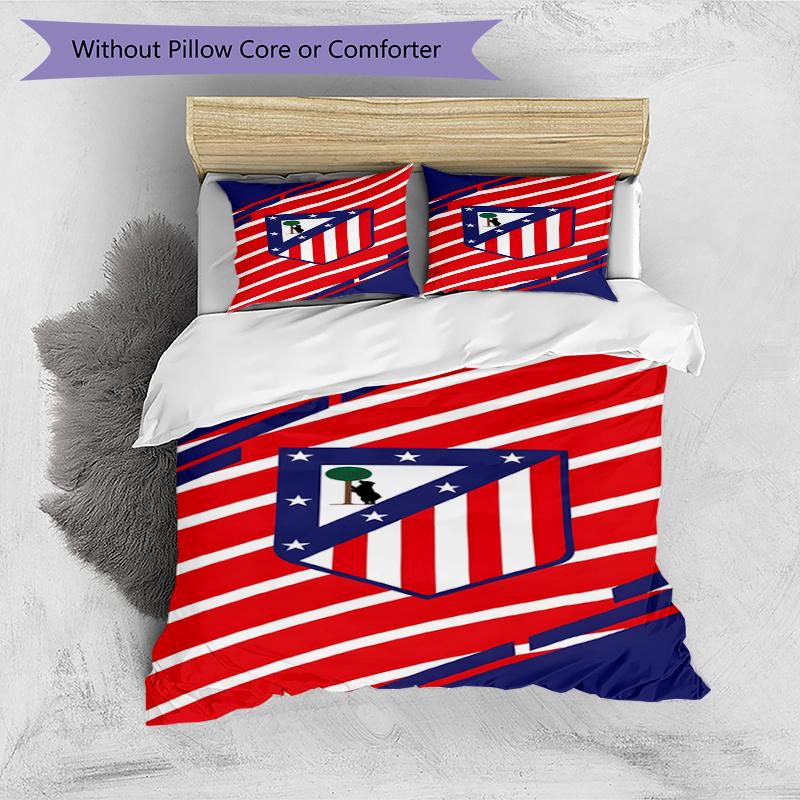Set copripiumino 3 pezzi (1*Copripiumino + 2*Federe, Senza Nucleo),Set Biancheria da Letto con Stampa di Squadra di Calcio, Decorazione Camera da Letto, Stagione Unica, Regalo di Compleanno